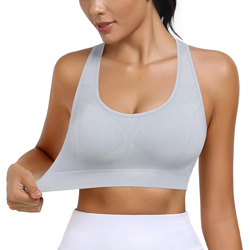 Image of MIRITY Strappy Sports Bra for Women - Padded Seamless Support for Yoga Gym Workout Fitness Pack of 3