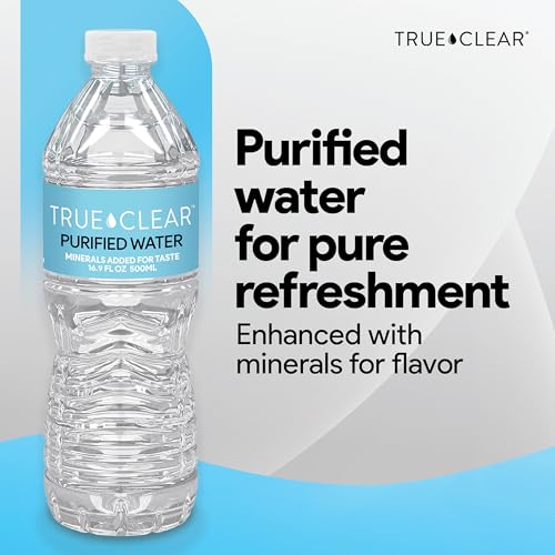 Image of True Clear Purified Drinking Water, 16.9 fl oz Bottles, 24-Pack, BPA-Free