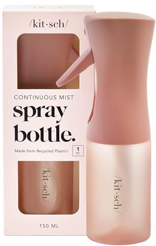 Kitsch Sprühflasche für Haare, 150 ml – Dauer-Wassersprühflasche für Haare, Reinigung, Gartenarbeit, vielseitige Sprühflaschen – mit ultrafeinem Nebel – aus recyceltem Kunststoff – Terracotta