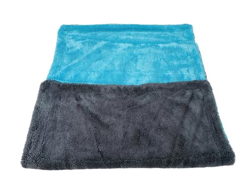 Image of Microfiber Twisted Loop Car Drying Towel | 1200 GSM Ultra Absorbent | Scratch-Free & Lint-Free | Dual Sided Car Cleaning Cloth