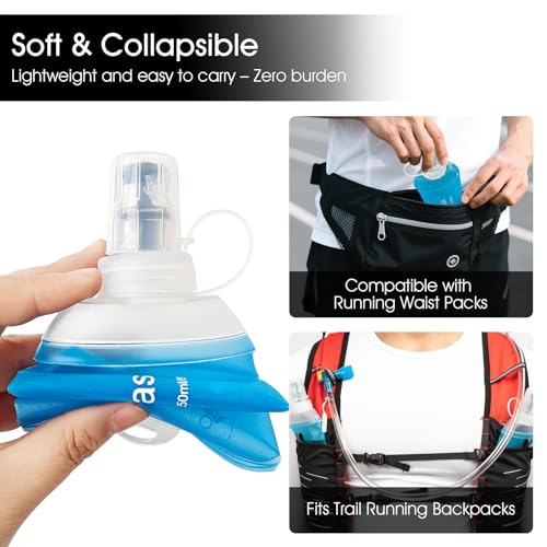 Botella de agua suave plegable de poliuretano termoplástico de 500 ml para trail 5