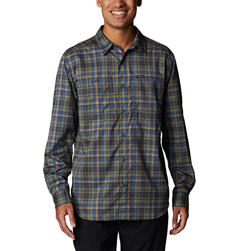 Image of Columbia Men Omni-Shade Silver Ridge Utility Lite Plaid Hiking and Trekking Long Sleeve Shirt