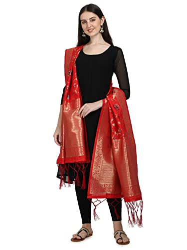 Image of DEVANGI Women's Floral Silk Blend Dupatta