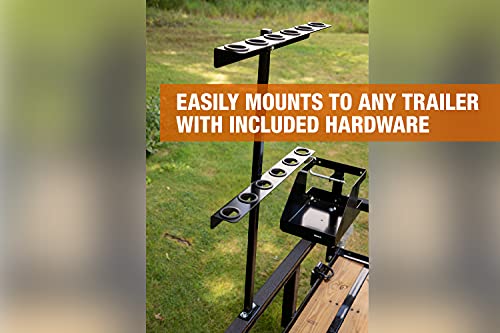 Buyers Products Lt35 Vertical Hand Rack For Enclosed Landscaping Truck Trailers & Garage Or Shed Walls Holds 6 Tools For Shovels, Rakes, Hoes, Heavy Duty Steel, 1 Pack, Black #TOP4