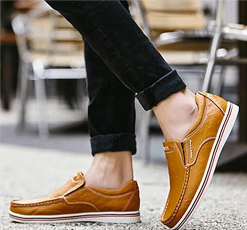 Men's Leather Penny Loafers Slip On Shoes Genuine Leather Casual Fashion Sneakers Handmade Dress Shoes for Driving Walking4