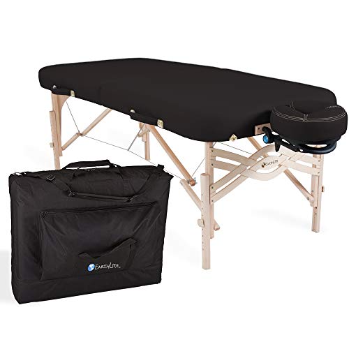 Image of EARTHLITE Premium Portable Massage Table Package SPIRIT - Spa-Level Comfort, Deluxe Cushioning incl. Flex-Rest Face Cradle & Strata Face Pillow, Carry Case (30 /32 inch x 73 inch) - Made in USA