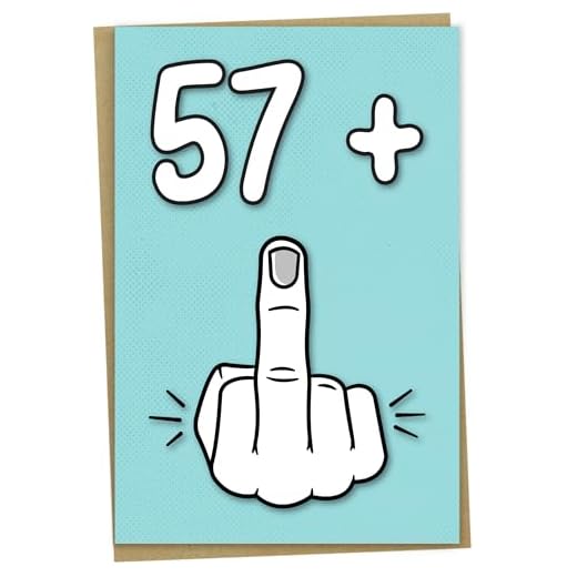 Mug Monster Tarjeta de 58 cumpleaños, 57 + 1, divertida tarjeta de cumpleaños para mujeres u hombres de 58 años