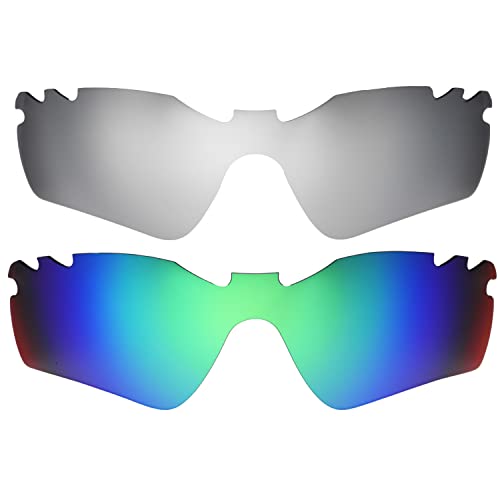 Objectifs Radar Path Vented Titanium de remplacement vert pour lunettes sport