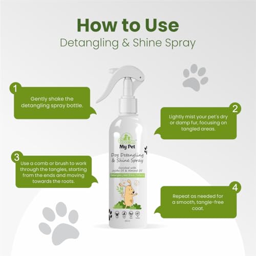 Image of Dog Detangling & Shine Spray-200ml | for Dog's & Puppies | Remove Knots & Tangles | Silky & Shiny Coat | Perfect for Shih Tzu & Long Hair Breeds