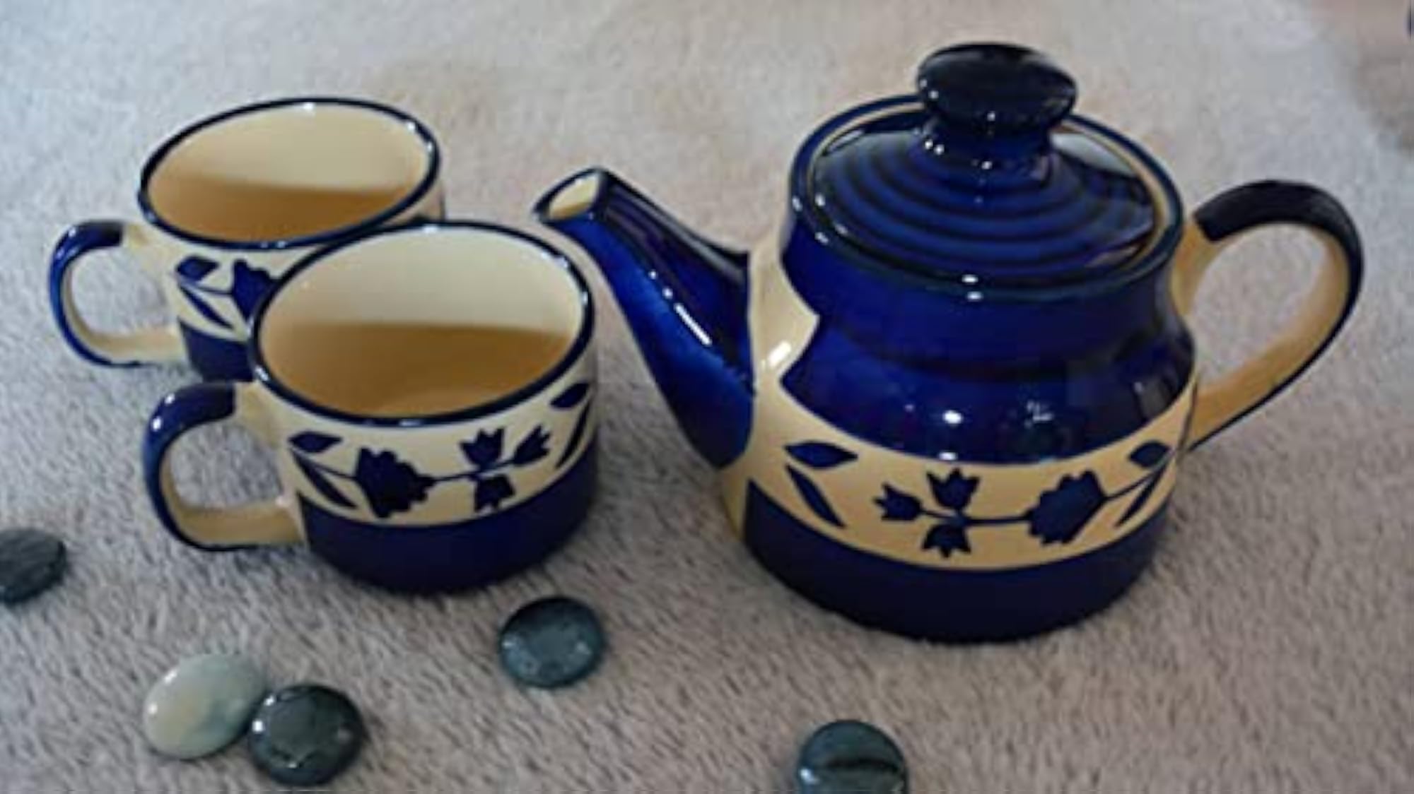 Premium Ceramic Tea Kettle Set, Hand Painted