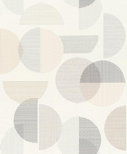 Rasch WTD 735956 - Papel pintado (10,05 x 0,53 m), diseño geométr...