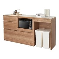 キッチンカウンター 食器棚 キッチンキャビネット レンジ台 　NATURAL Amazon｜LOWYA ロウヤ 食器棚 電子レンジ台 キッチンカウンター