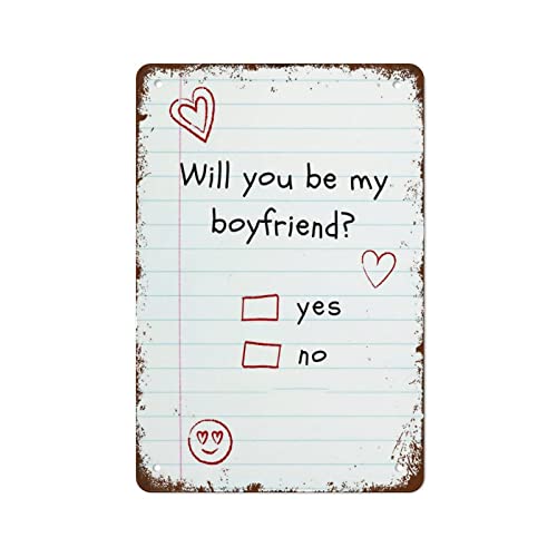 Will You Be My Boyfriend Check Yes No Valentine'S Day