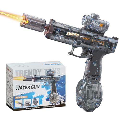 Electric Water Gun, Automatic Squirt Gun, Watergun for Summer Outdoor Pool Beach Toys for Kids Adults - Black