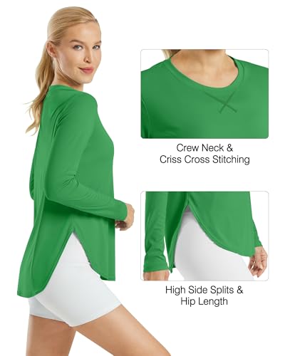Image of G4Free Lightbreeze Womens UPF 50+ Long Sleeve Workout Tops Quick Dry UV Sun Shirt Running Gym Hiking Yoga Casual Lightweight