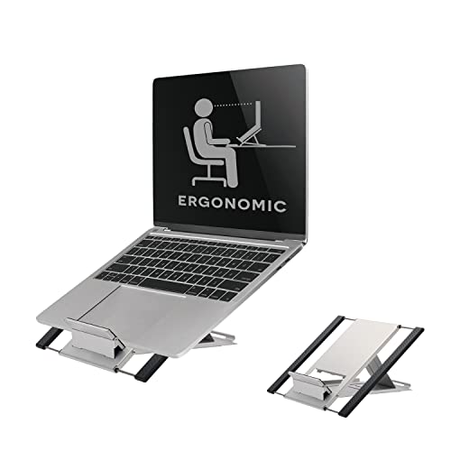 Neomounts Newstar NSLS100 Portable Laptop and Tablet Desk Stand - Silver