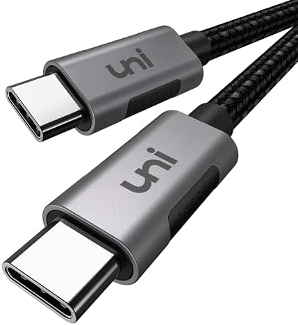 uni USB C to USB C Cable 4.5M/15ft for Phone Laptop Switch (100W 20V/5A) (Aluminum Shell,Nylon Cable) Type-C PD Fast Charge Cable Compatible with iPad Pro, MacBook Air/Pro/Mini, Samsung, Pixel etc.