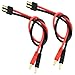Flash Hobby 2pcs T Male to 4.0mm Banana Plug Connector Adaptor Cable14AWG for Lipo Battery Balance Charging