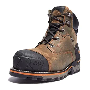 Timberland PRO Men's Boondock 6 Inch Composite Safety Toe Waterproof 6 CT WP, Brown, 12 M