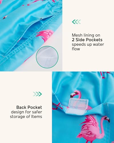 Mens Swim Trunks 7" Quick Dry Bathing Suits with Mesh Lining Printed Shorts Swimwear3