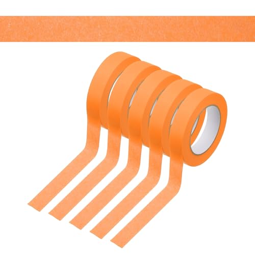 PATIKIL 1 Inch x 275 Yards Painters Tape, Adhesive Masking Tape Paint Tapes for Wall Painting DIY Artist Craft Arts Decoration Labeling, Orange