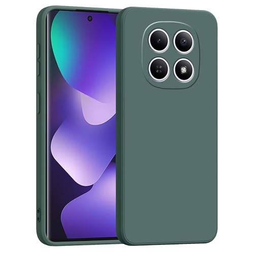 Image of amazon basics Back Cover for Redmi Note 15 5G | Ultra Slim Soft Rubberised Case | Matte Silicone Flexible Mobile Case | Camera Protection - Green