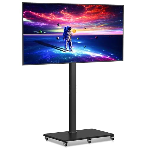 XINLEI Soporte TV enrollable con ruedas, soporte de TV con ruedas ajustable en altura para pantallas planas de 42 a 70 pulgadas hasta 40 kg. Máx. VESA 600 x 400 mm