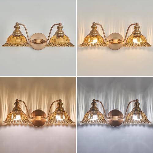 Image of XIEDUN Tea 2 Light Vanity Light Bathroom Light Vanity Lights for Bathroom Vanity Light Fixtures