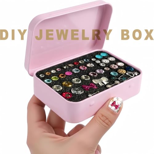 Image of 6-Pack Pink Hinged Tin Boxes for Nail Art