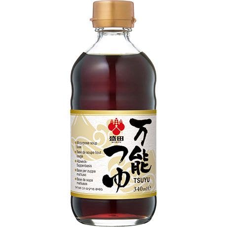 MORITA Base de Sopa Tsuyu – Auténtica salsa de soja japonesa con Dashi & Mirin – 340 ml – Ideal para udon, soba, tempura y salsas