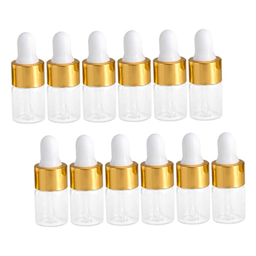 LALADEFIEE 30Pcs Glass Dropper Bottles for Essential Oils Cosmetic Liquid Containers Refillable Perfume Sample Bottles Suitable for DIY Beauty and Travel