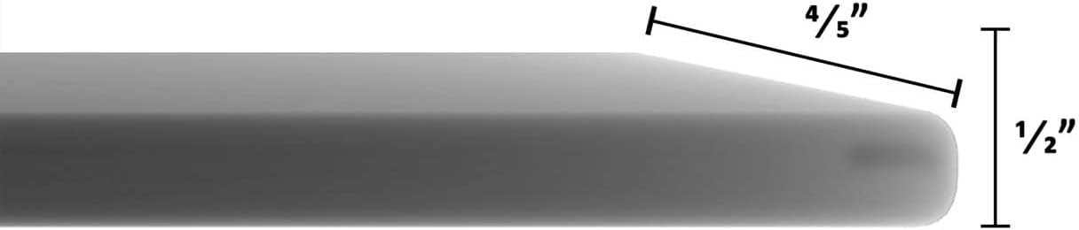 24-Inch Black Tempered Glass Table Top – 1/2" Thick, Smooth Beveled Edge, Heat & Impact Resistant – Round Glass Cover for Home, Office, Patio, Coffee and End Table