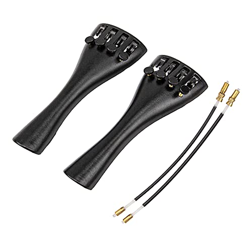 Yootones - Juego de 2 piezas para violín (aleación de aluminio con cordón trasero para violín (3/4...