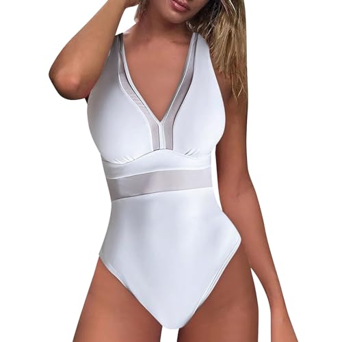 Genérico Bañador Mastectomia de Malla Sexy para Mujer Traje de Baño de Talle up Verano