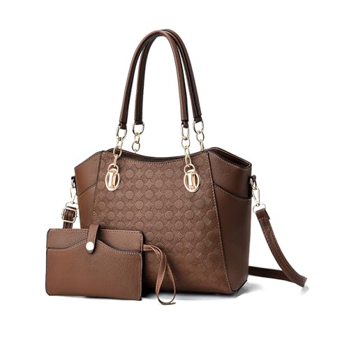 Sac d'épaule femme marron résistant pour éviter le désordre