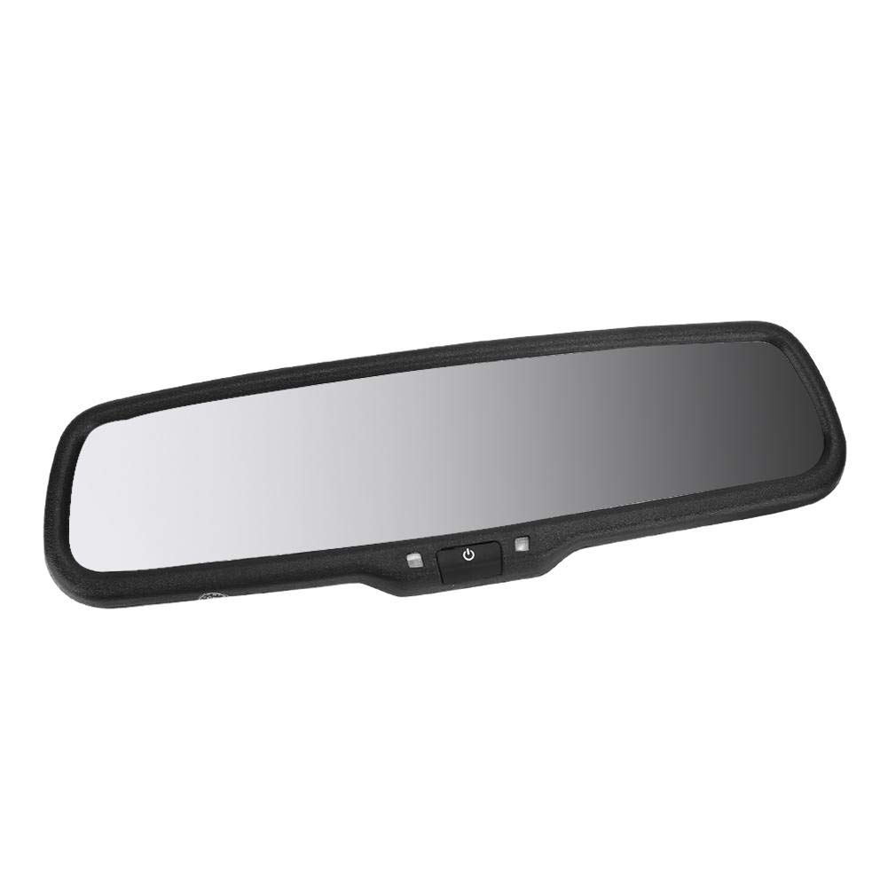 Moniteur de vue arrière KIMISS 4.3 pouces, écran couleur de moniteur de gradation automatique de rétroviseur de voiture avec support (noir)