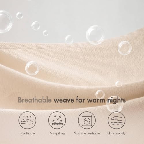 Image of Madison Park 100% Egyptian Cotton King Bed Blanket for Summer, Beige