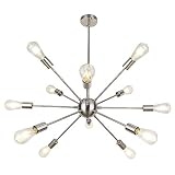 Estilo de decoración: diseños artísticos, la lampara sputnik cromo no solo es adecuada para el estilo de mediados de siglo, sino que también es adecuada para el estilo contemporáneo moderno, según el tipo de bombillas que elija