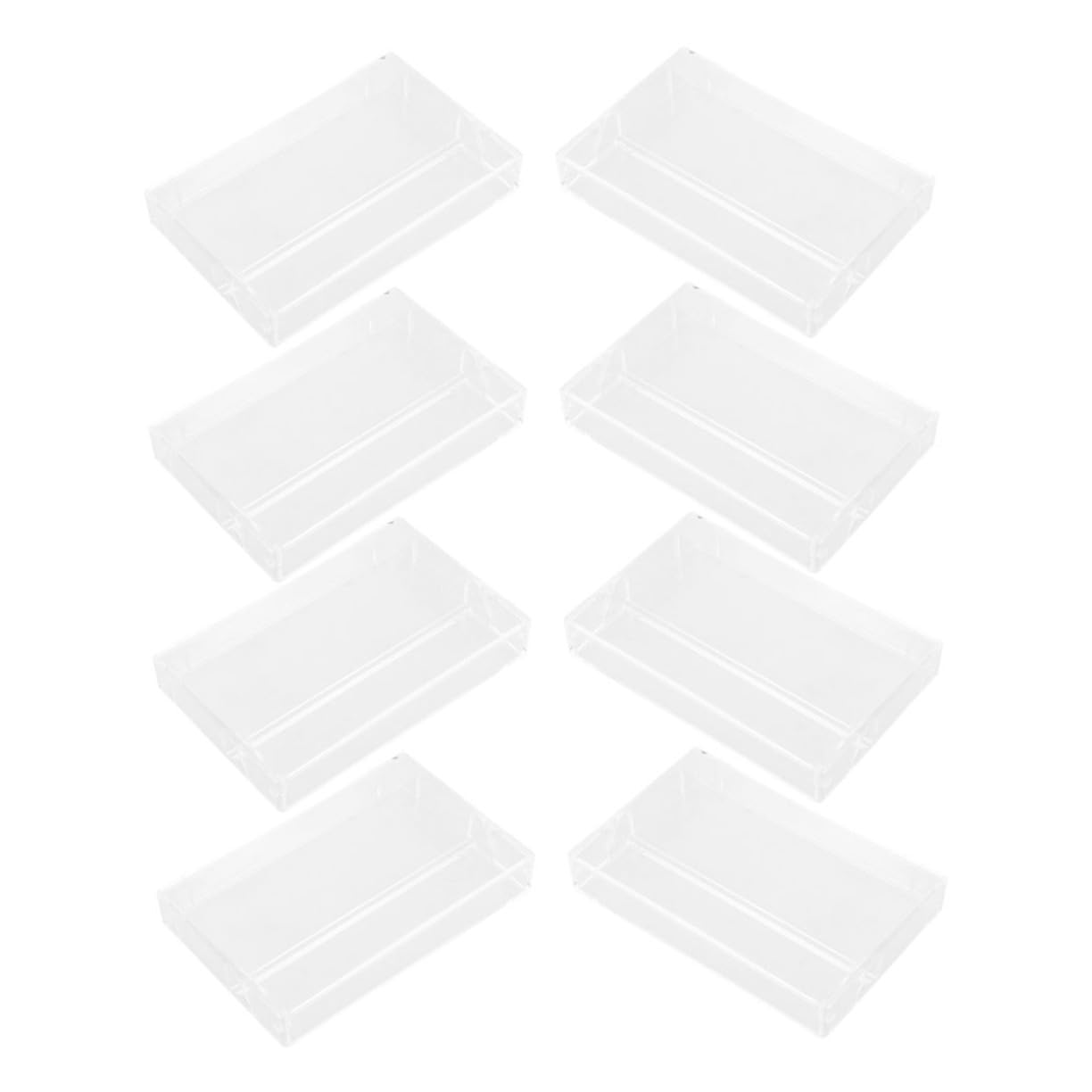 Totority 8pcs Transparent Vintage Cassette Tape Storage Box Multi-purpose Organizer for Tapes and Notes Compact Design for Easy Access and Display