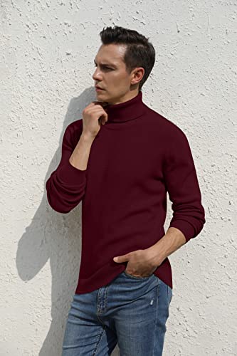 Sailwind Men's Ribbed Knitted Wool Casual Pullover Turtleneck Sweater4