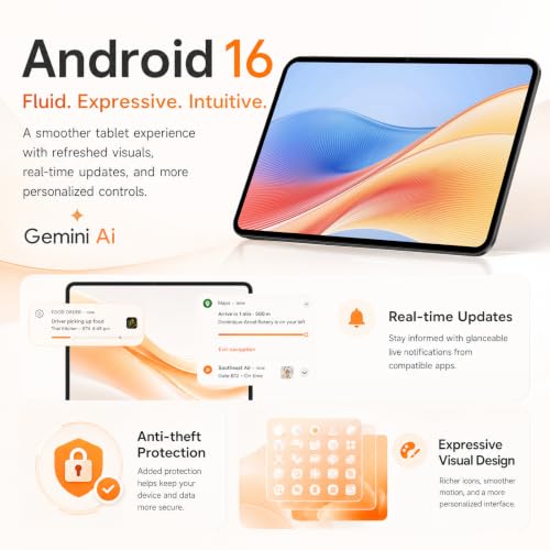 TECLAST 13 inch Android 16 Tablet 26GB RAM 128GB 120Hz Gaming Tablet 4G LTE