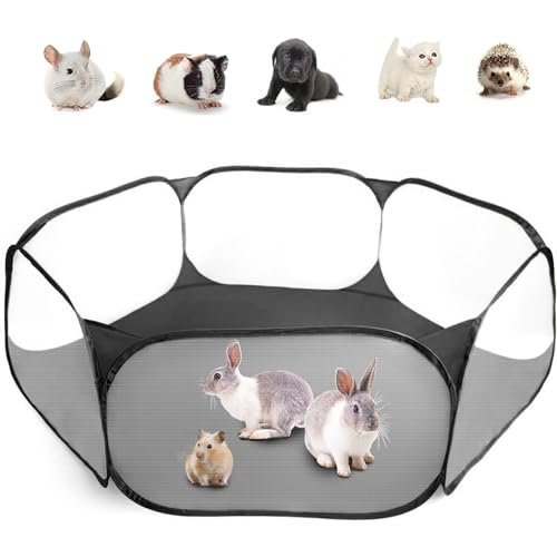 Casifor Guinea Pig Cage Rabbit Cage Indoor with Mat Playpen Perfect Size for Small Animal Pet Play Pen Easy to Clean Exercise Yard Fence Portable Tent for Hamsters, Chinchillas, Hedgehog, Puppy, Cats