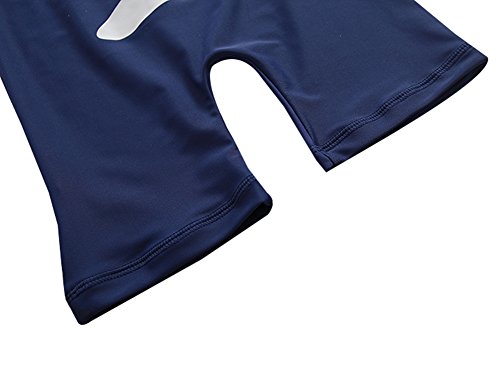 TAIYCYXGAN Baby Boys Swimsuit One Piece Toddlers Zipper Bathing Suit Swimwear with Hat Rash Guard Surfing Suit UPF 50+ Navy 4T
