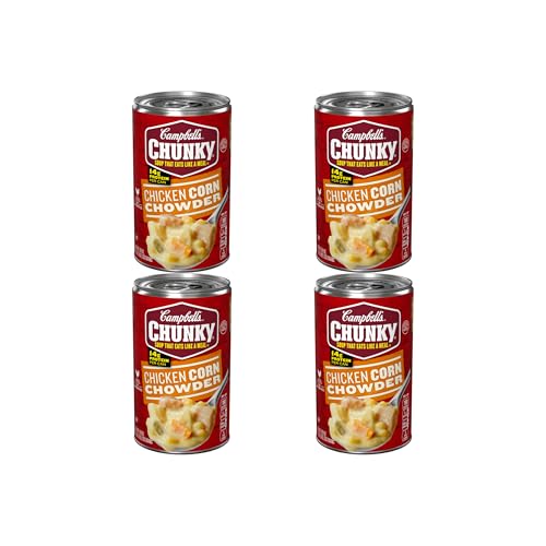 Image of Campbell's Chunky Soup, Chicken Corn Chowder Soup, 18.8 Oz Can (Pack of 4)