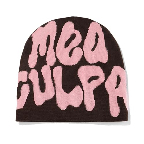 KieTeiiK Gorros con Estampado de Letras - Gorros Holgados y de Punto Unisex MEA Y2K Gorros, 41