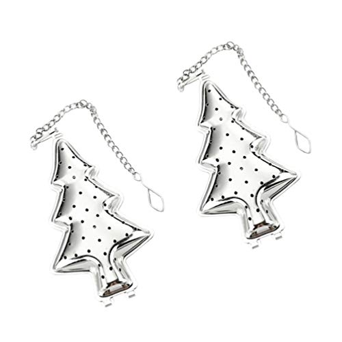 Hemoton 2 Pcs Infusor de ChÃ¡ de Natal Filtro de ChÃ¡ Em Forma de Ãrvore de Natal de AÃ§o InoxidÃ¡ve