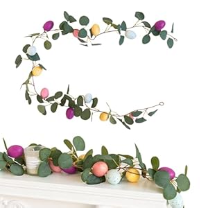 Generic Bunter Osterkranz mit Eukalyptusblättern