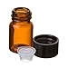 5/8 Dram Amber Glass Vial w/Cap and Orifice Reducer, Pkg of 144
