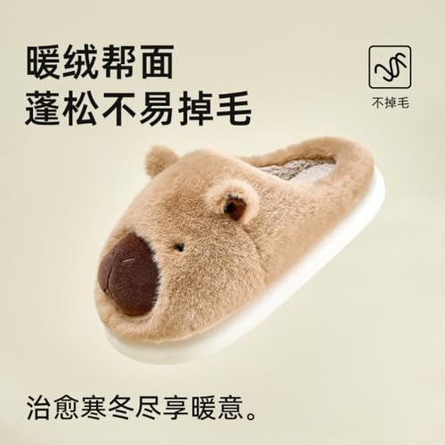 Funny Animal Slippers for Women Girl Capybara Cute Plush Cozy Warm Slippers Cozy Fluffy Fuzzy Indoor Bedroom4