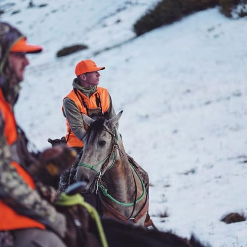King's Camo Men's Blaze Orange Hunter Full Zip Bright Poly Fleece Vest with 2 Side Hand Pockets & Desert Shadow Accent Collar4